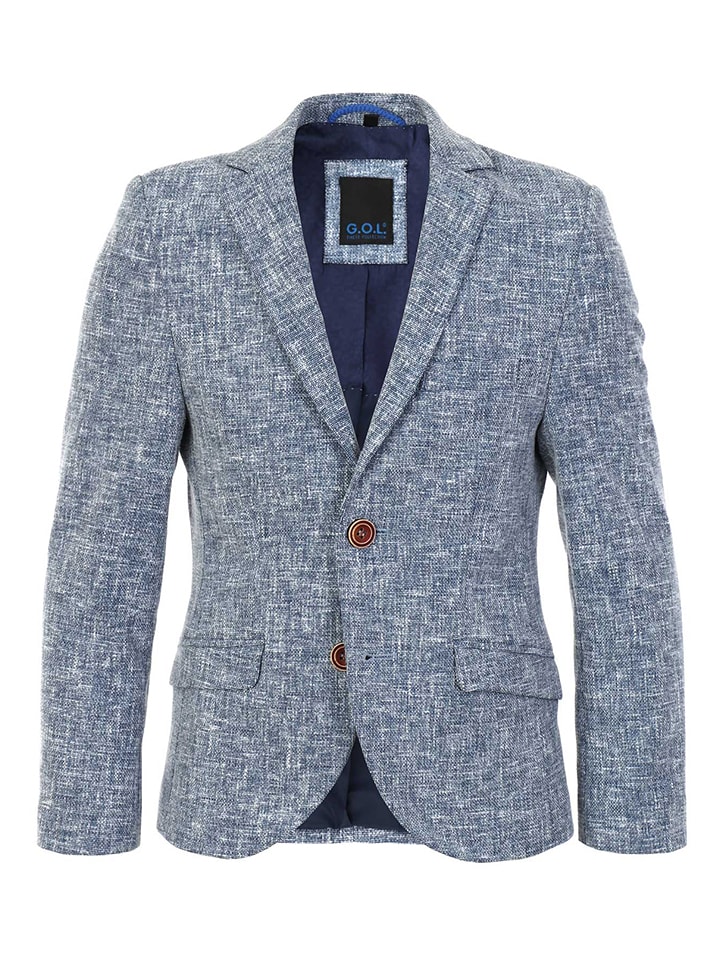 Blezer - Slim fit - w kolorze niebieskim