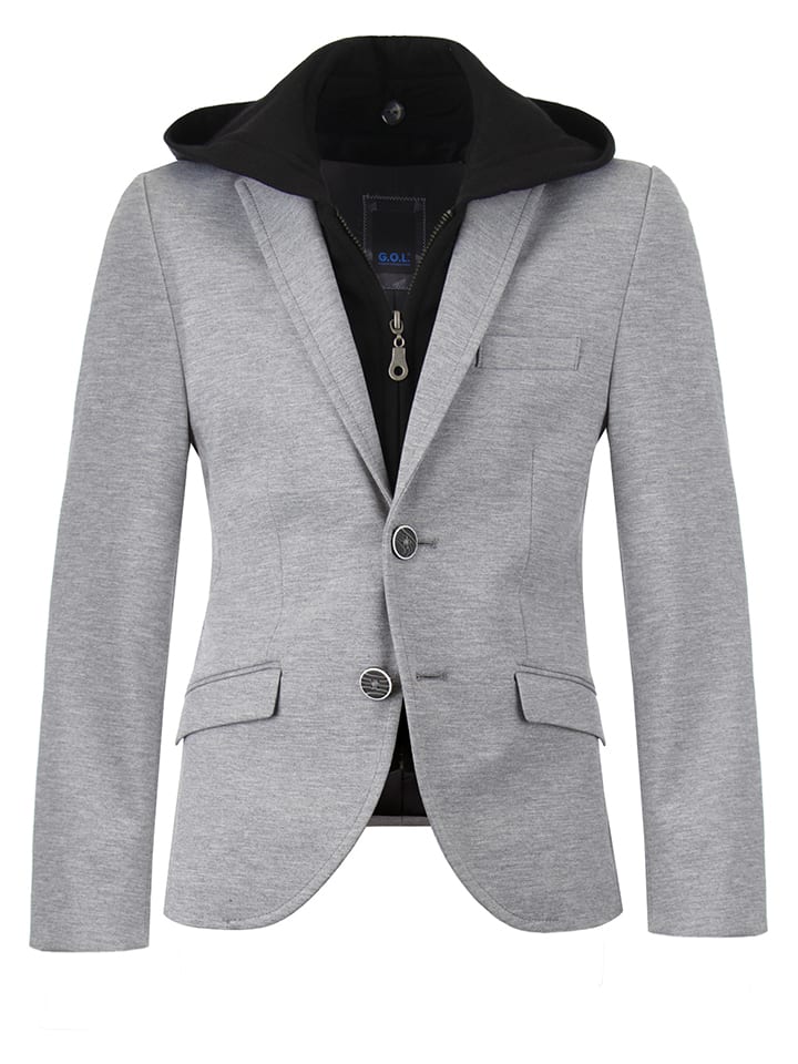 Blezer - Slim fit - w kolorze szarym