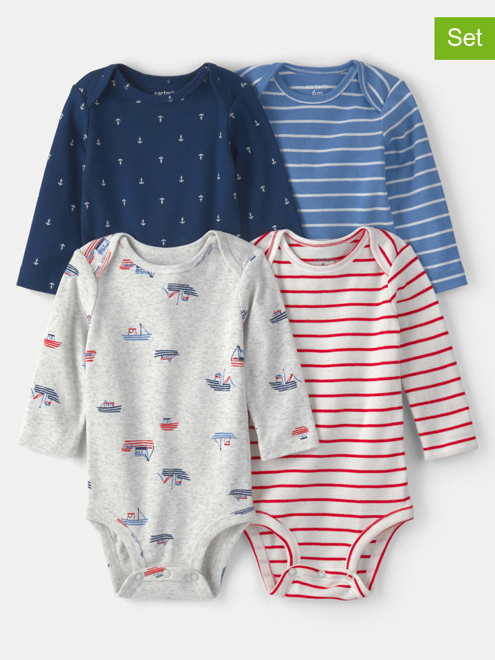 4-delige set: rompers meerkleurig