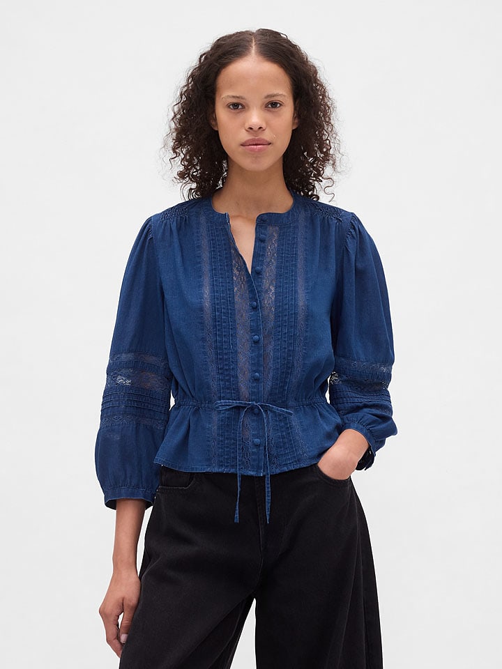Blouse blauw