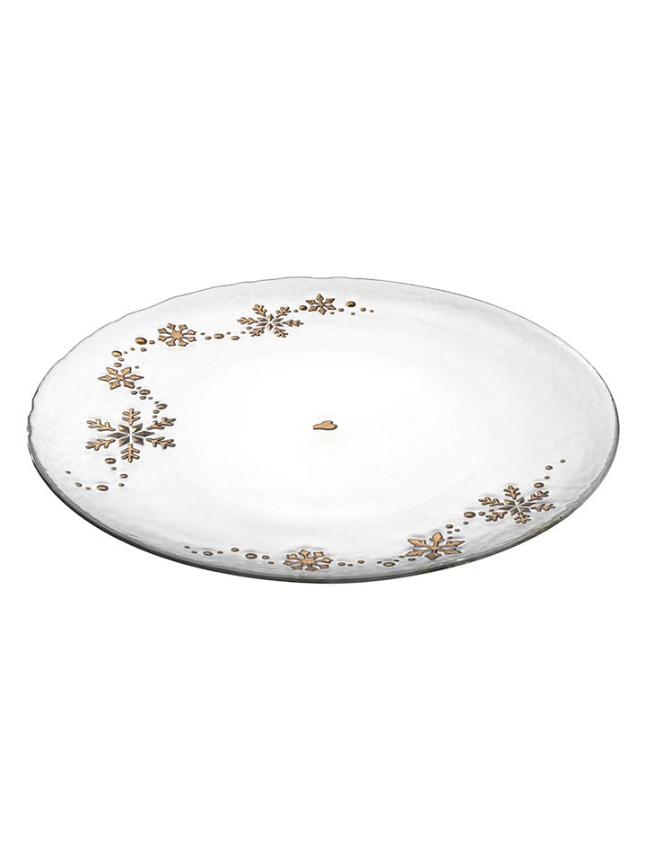 Talerz "Autentico" w kolorze złoto-białym do serwowania - Ø 32 cm