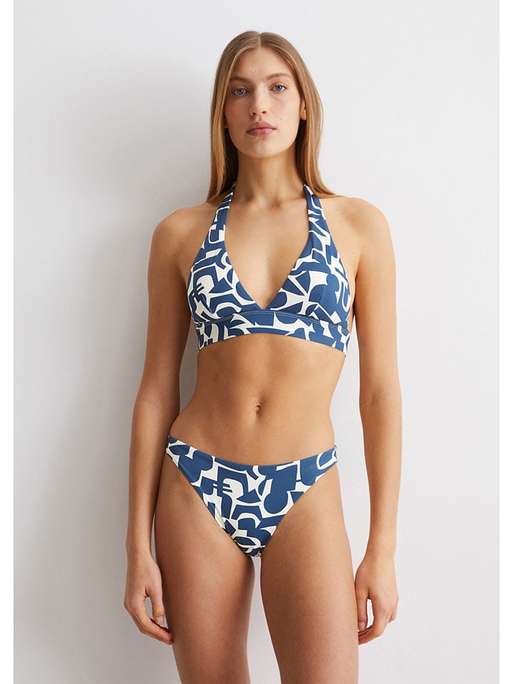 Figi bikini w kolorze biało-niebieskim