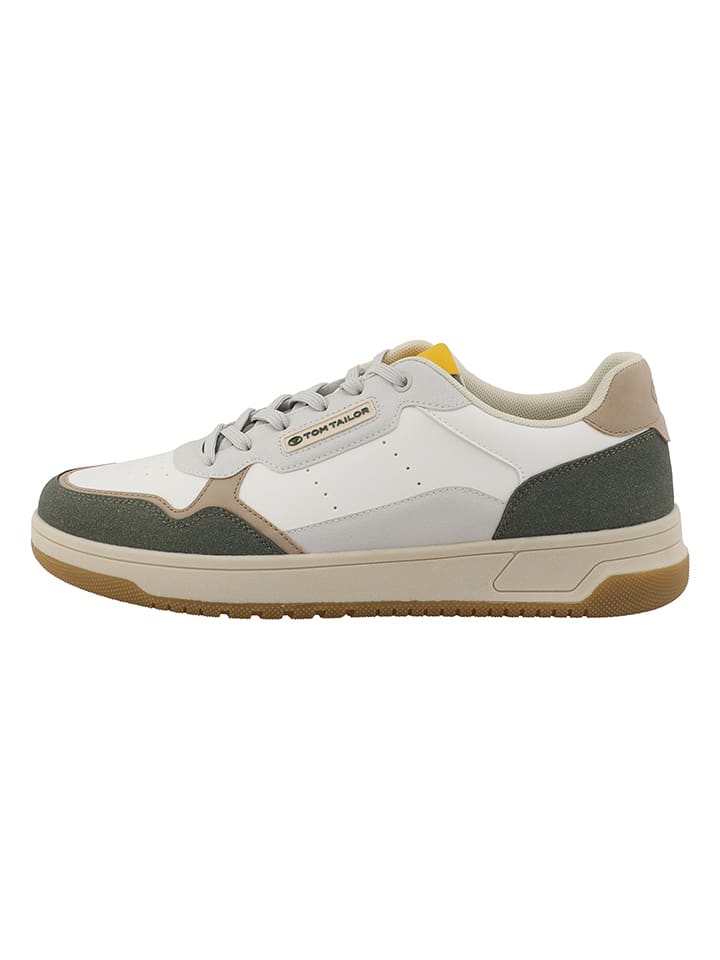 Sneakers in Weiß/ Grau/ Beige