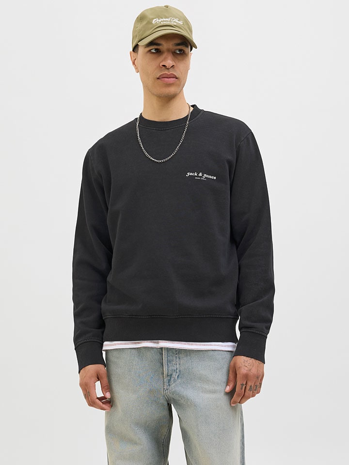 Sweatshirt "Dovert" in Schwarz