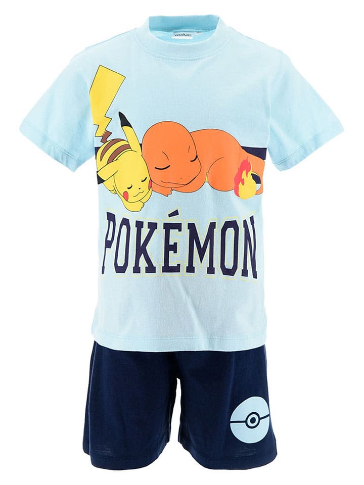 Pyjama "Pokémon" in Hellblau/ Dunkelblau