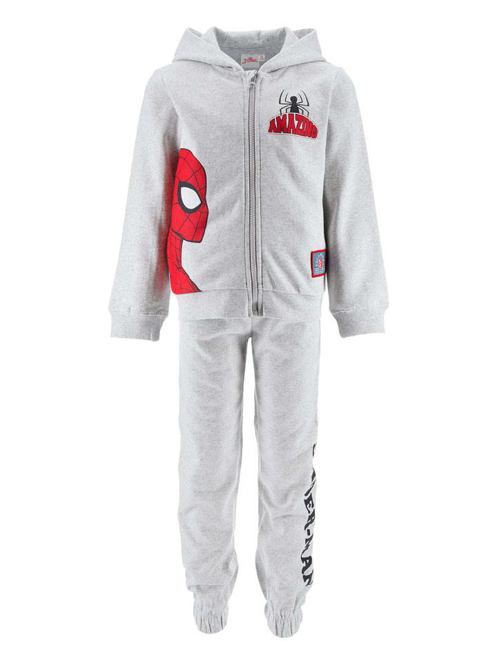 2tlg. Outfit "Spiderman" in Grau