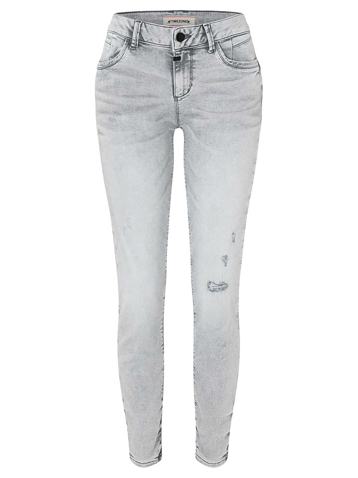 Spijkerbroek "Sanya" - skinny fit - lichtgrijs