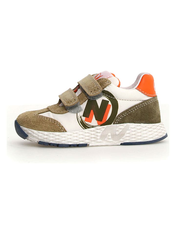 Leren sneakers "Jesko 2" wit/donkerblauw