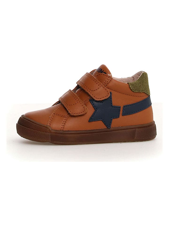 Leder-Sneakers "Singery" in Hellbraun