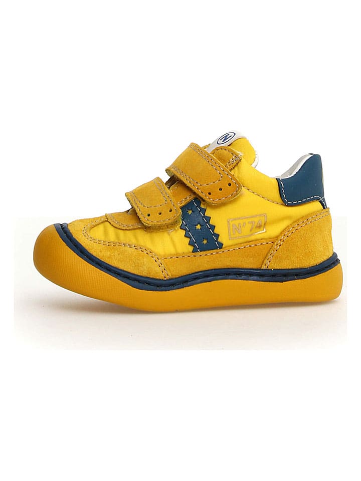 Skórzane sneakersy "Go" w kolorze żółtym