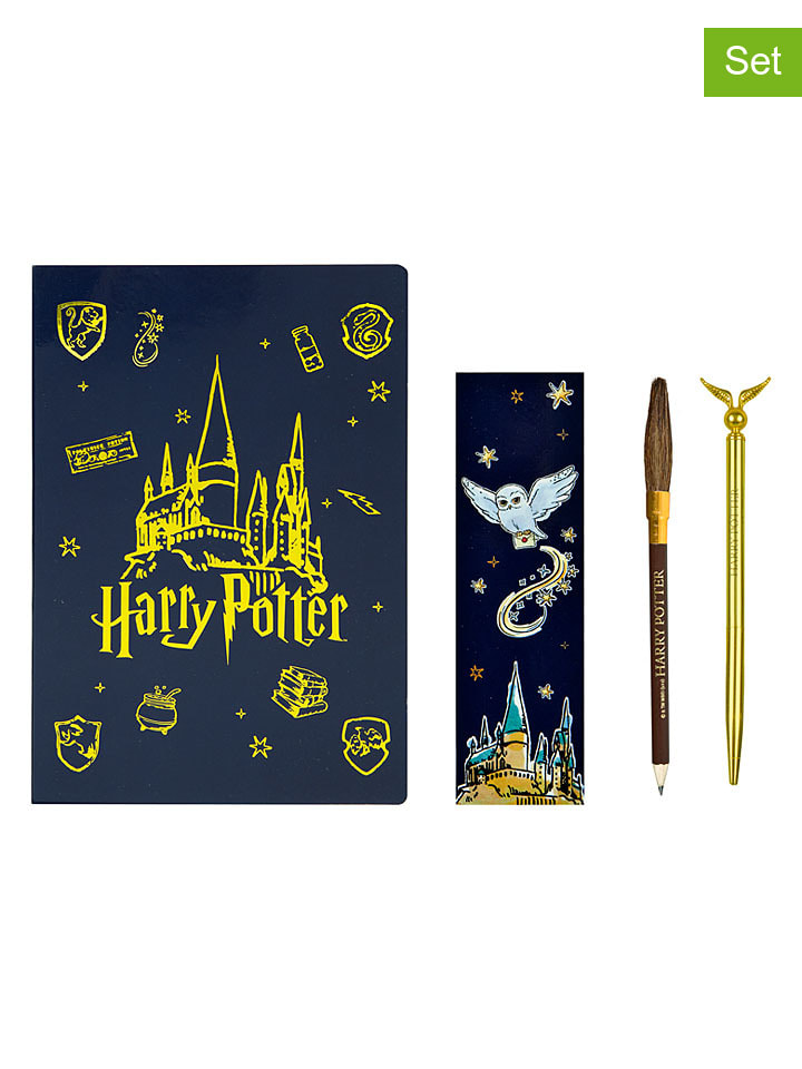 5-częściowy zestaw prezentowy "Harry Potter" w kolorze złoto-czarnym