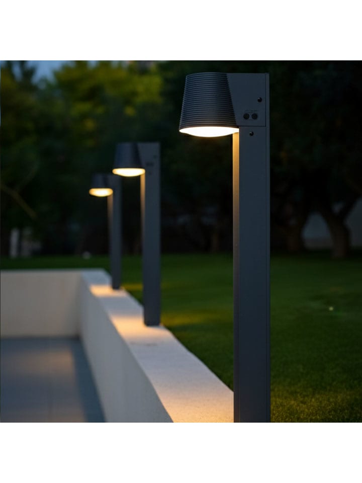 Ledsolartuinsteker "Soline" grijs - (B)17,5 x (H)70 x (D)12,8 cm