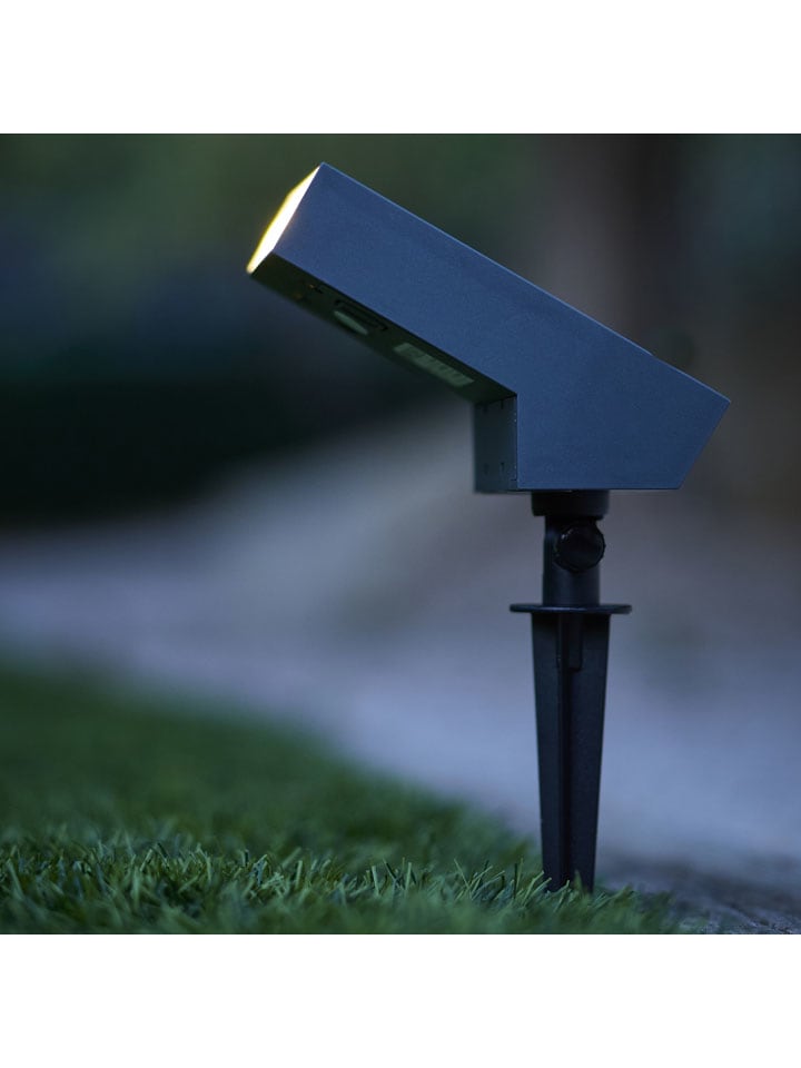 Solarna lampa najazdowa LED "Soltek" w kolorze szarym - 13 x 8,5 x 6 cm