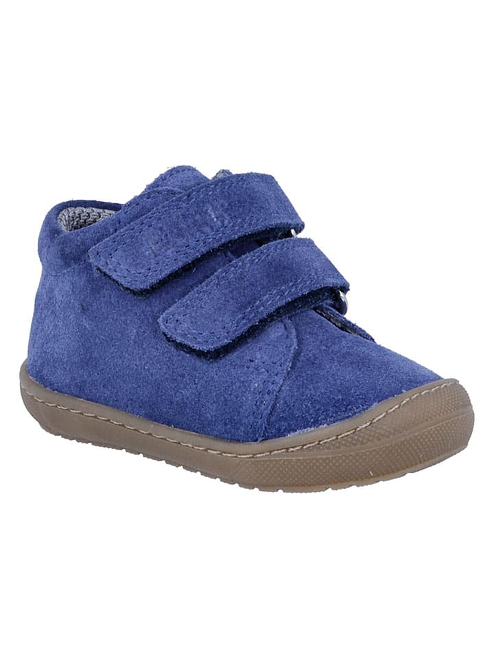 Skórzane buty "Maxi" w kolorze niebieskim do nauki chodzenia