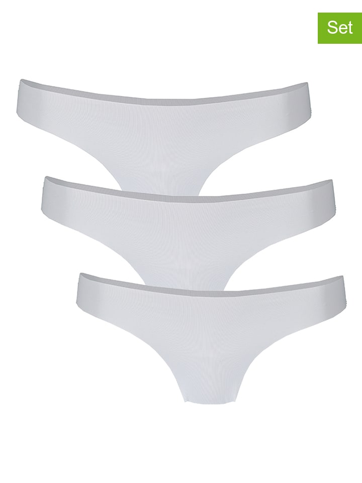 3-delige set: slips wit