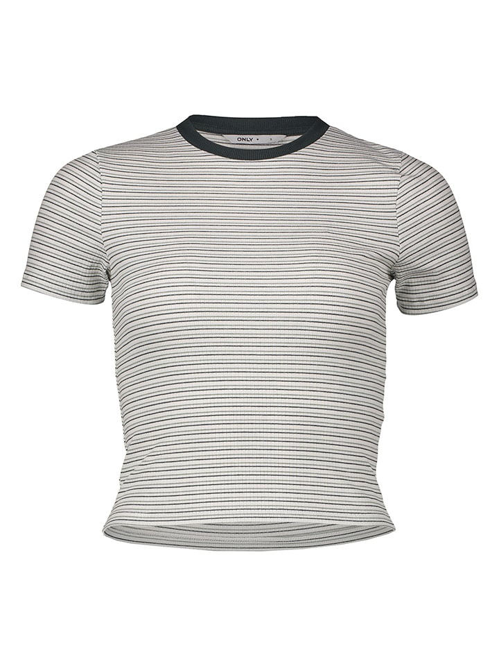 Shirt in Creme/ Grau