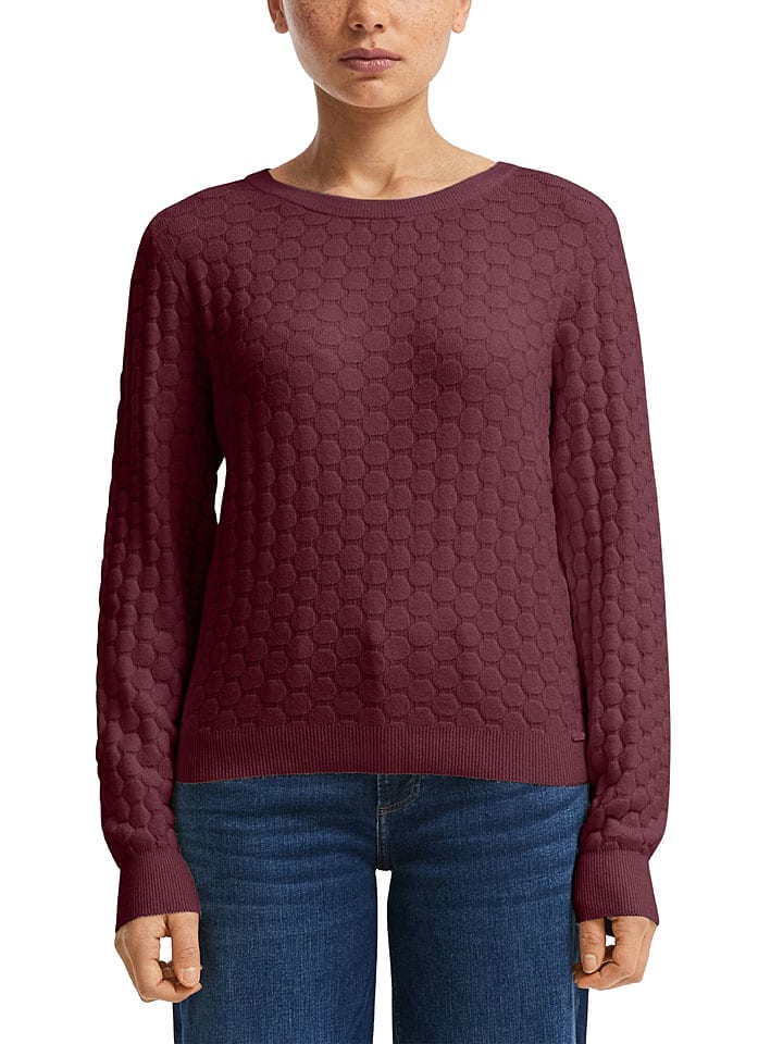 Sweter w kolorze bordowym