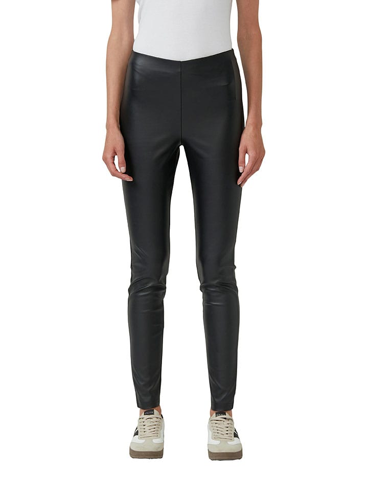 Kunstlederhose in Schwarz