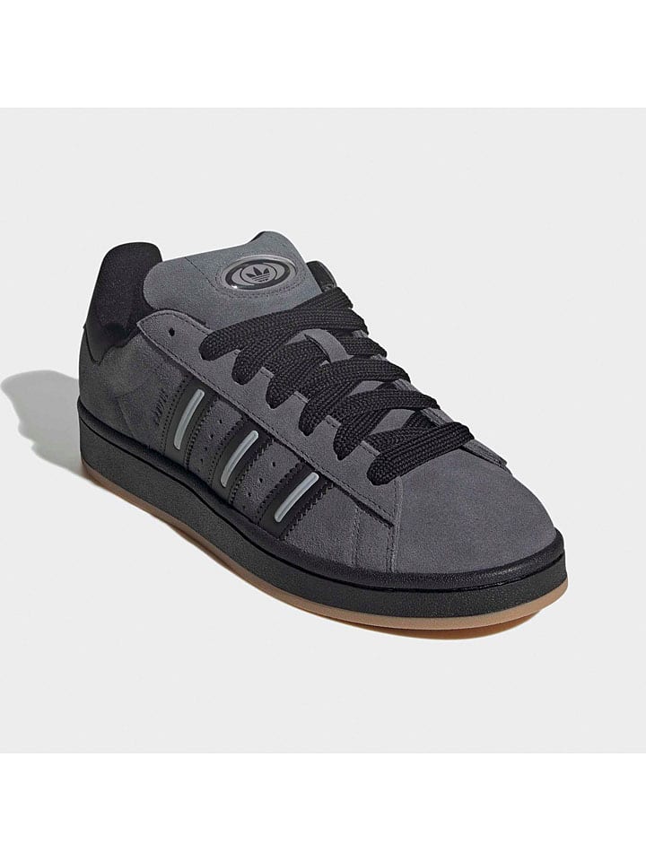 Leder-Sneakers "Campus 00s" in Grau