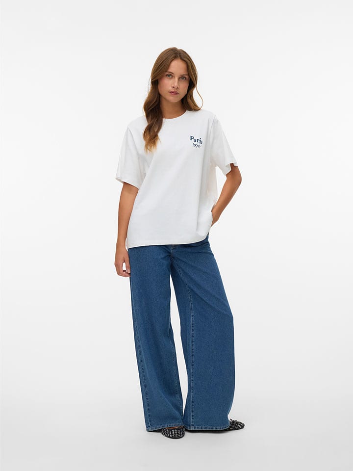 Shirt in Weiß/ Bunt