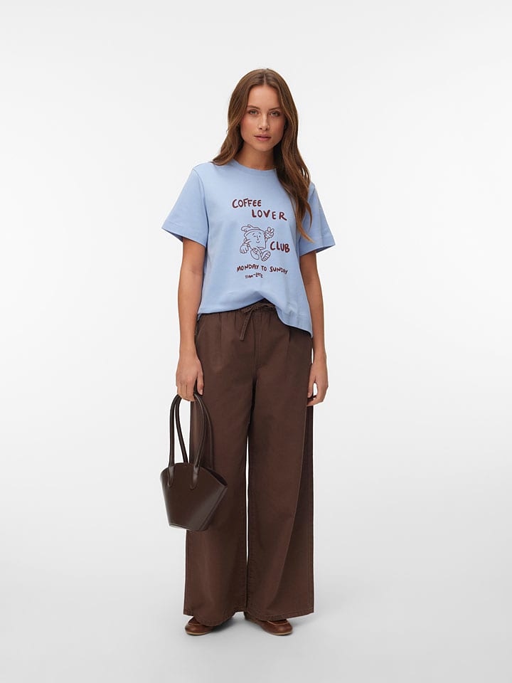 Shirt in Hellblau/ Bordeaux