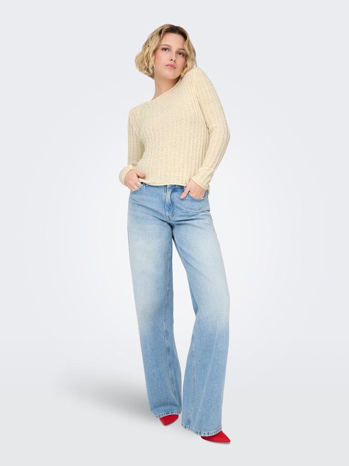 Sweter w kolorze jasnożółtym
