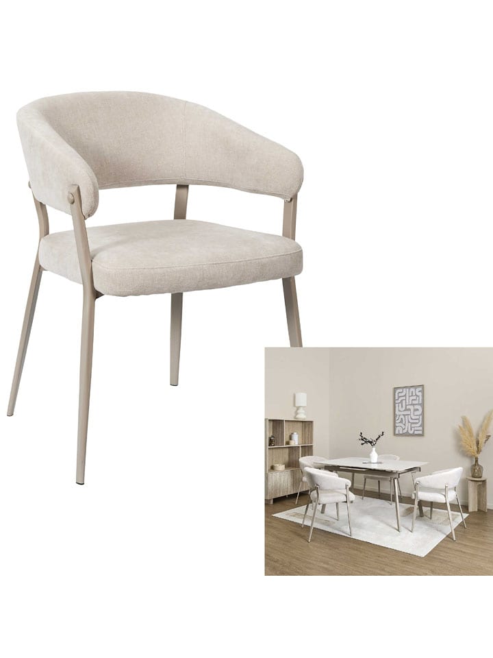 Esszimmerstuhl in Beige - (B)55 x (H)78 x (T)55 cm