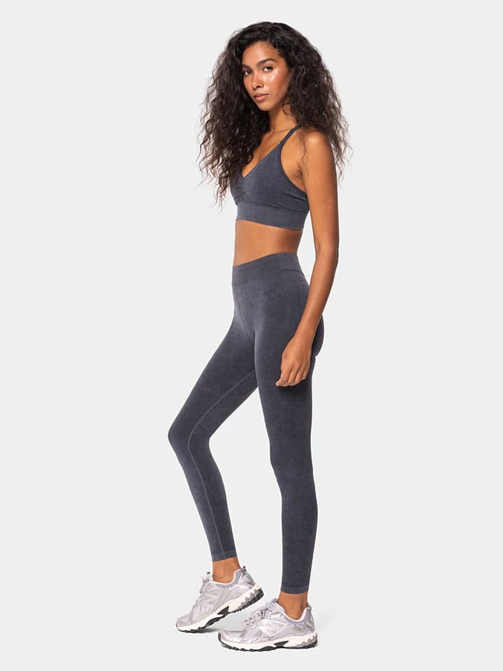Trainingsleggings "Marble Story" in Anthrazit