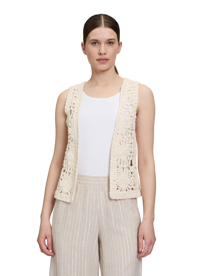 Strickweste in Beige