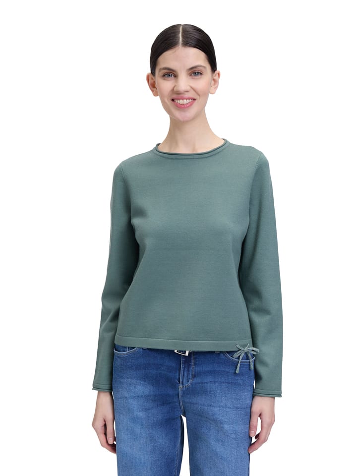 Sweter w kolorze ciemnozielonym