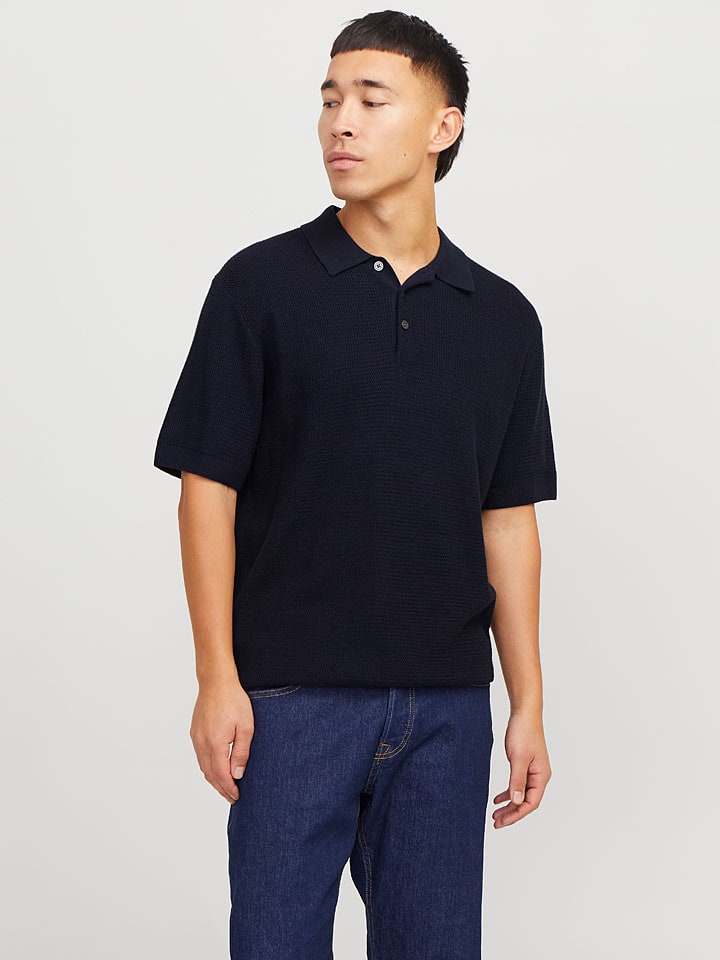 Koszulka polo "Cooper" w kolorze granatowym