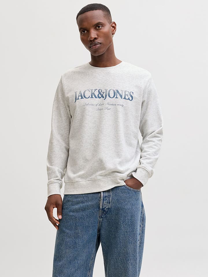 Sweatshirt "Devin" in Silber