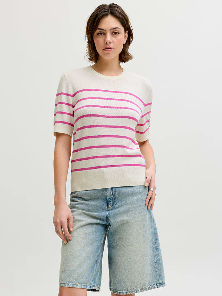 Shirt "Layla" in Creme/ Pink