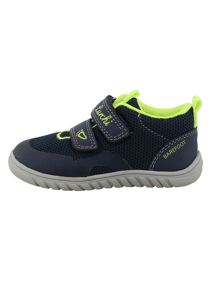 Leren loopleer-barefootschoenen "Bojan" donkerblauw