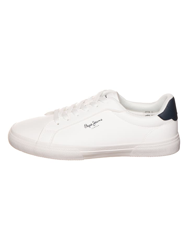 Sneakers "Court" wit/donkerblauw