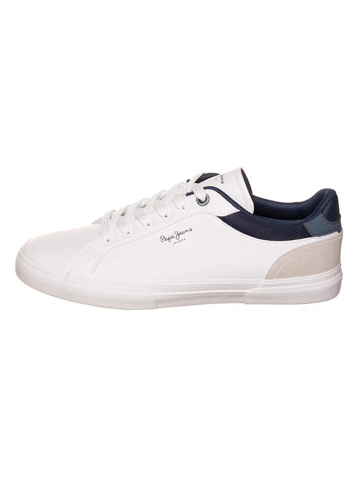 Sneakers "Court" wit/blauw