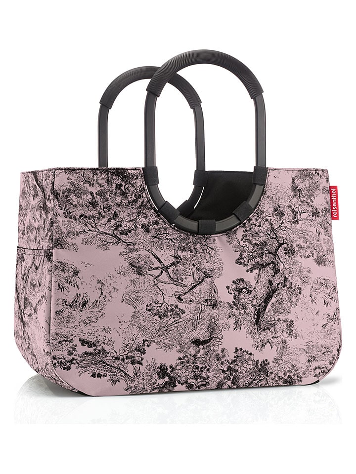 Shopper bag w kolorze jasnoróżowym - 46 x 34 x 25 cm