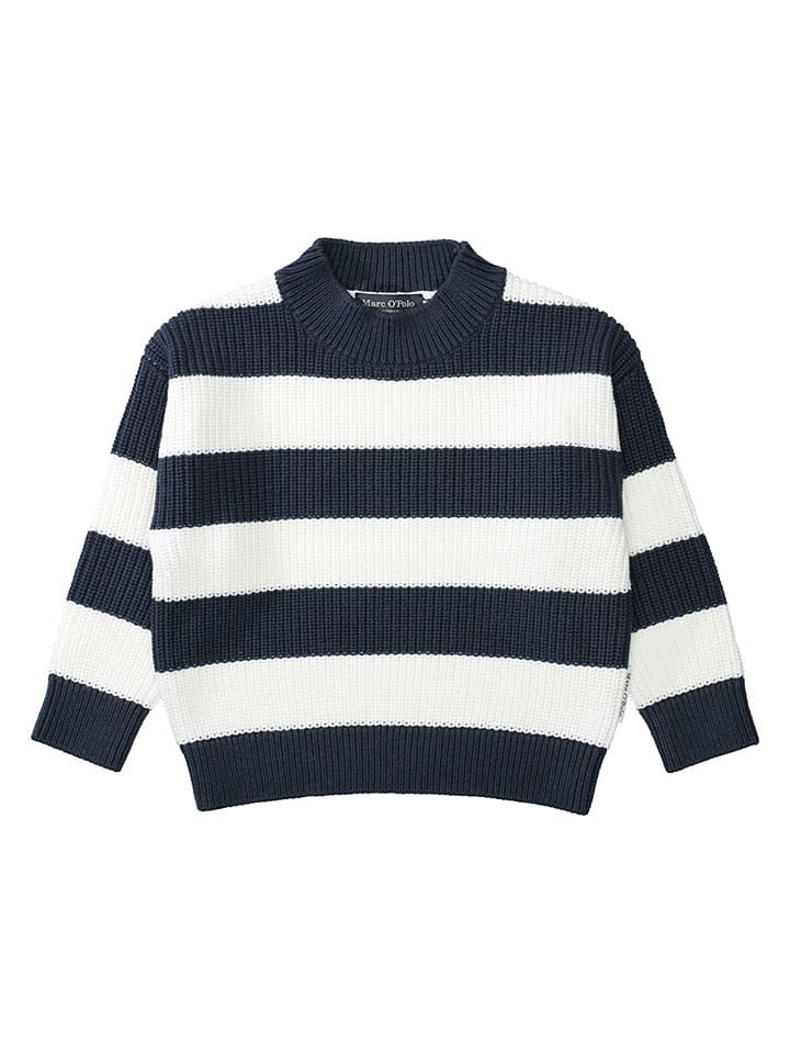 Sweter w kolorze granatowo-białym