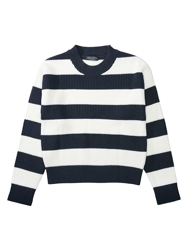 Sweter w kolorze granatowo-białym