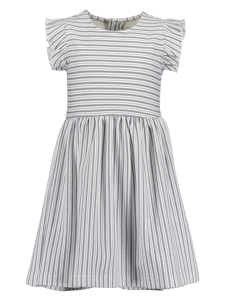 Kleid in Grau/ Weiß