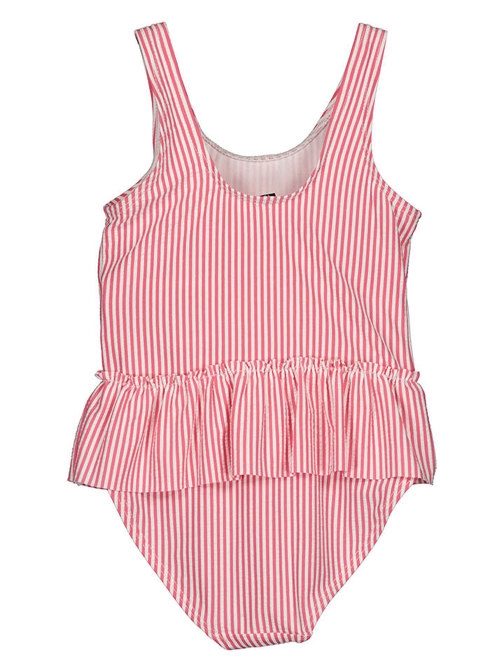 Badeanzug in Pink/ Weiß