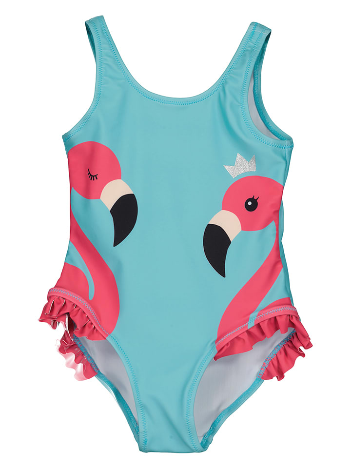 Badeanzug in Hellblau/ Pink