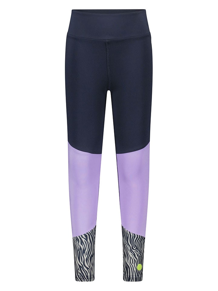 Legginsy w kolorze granatowo-lawendowym