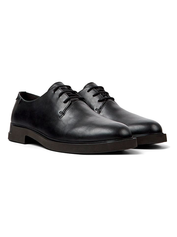 Leren veterschoenen "Iman" zwart