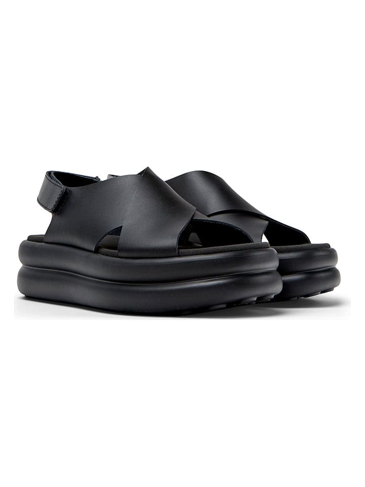 Leder-Sandaletten "Pelotas Flota" in Schwarz