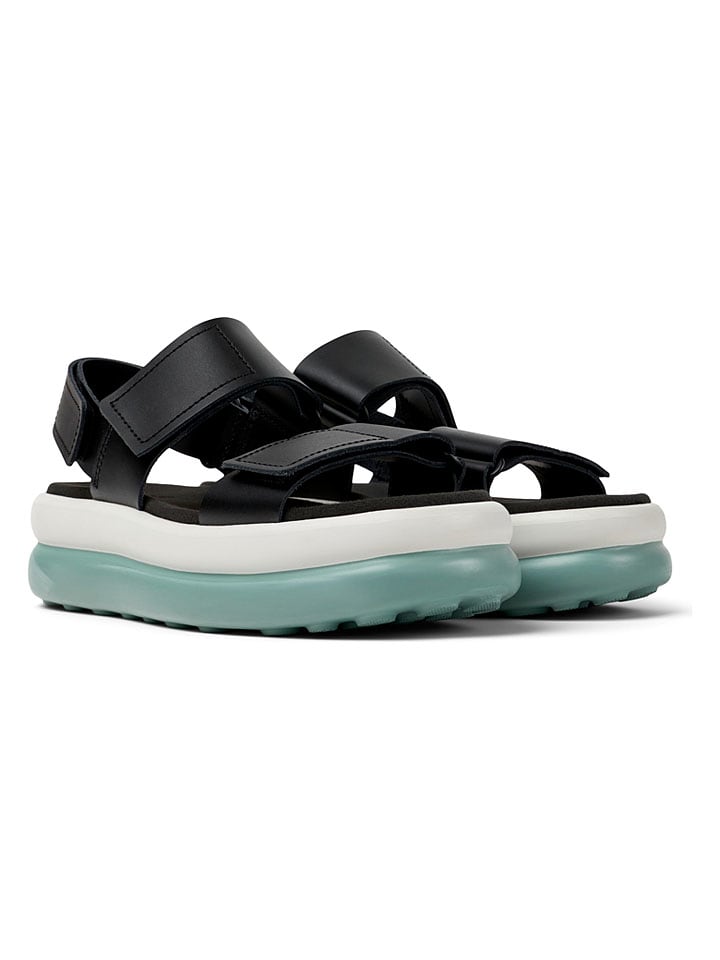 Leder-Sandaletten "Pelotas Flota" in Schwarz