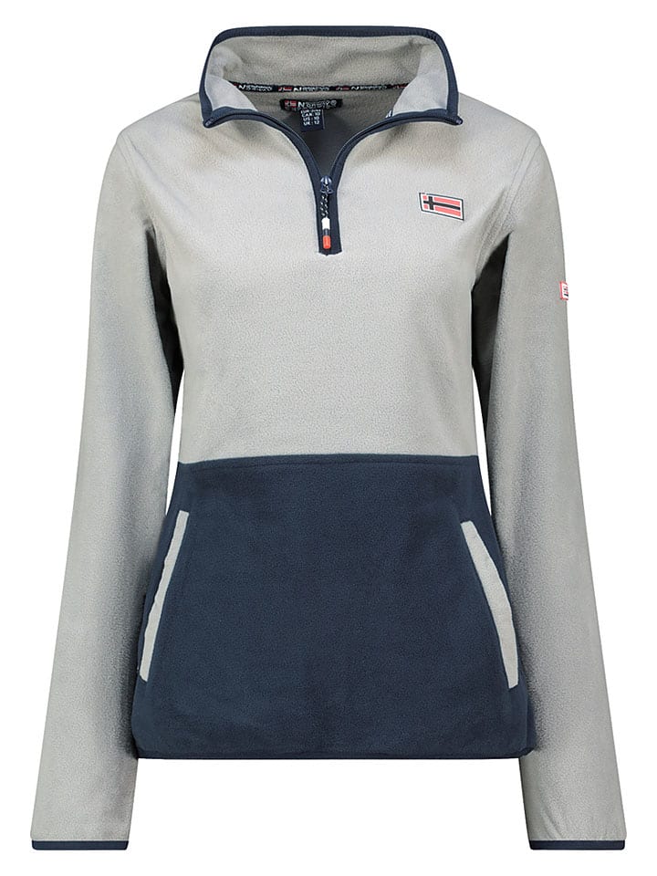 Bluza polarowa "Touki" w kolorze jasnoszaro-granatowym