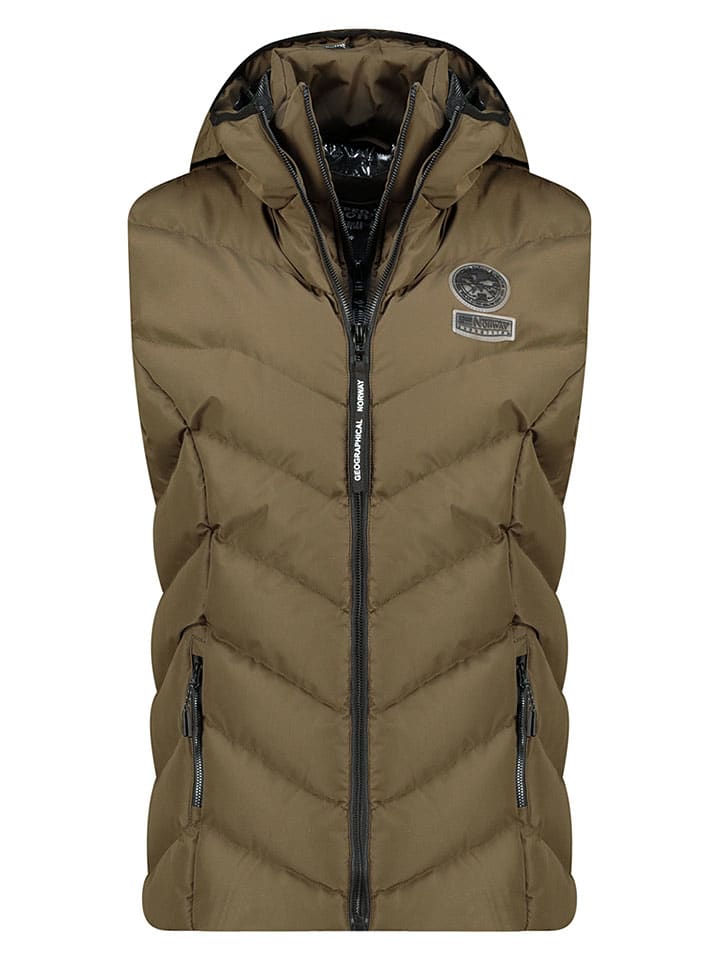 Doorgestikte bodywarmer "Valor" kaki