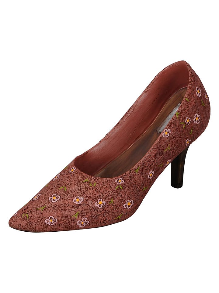 Gartendekofigur ''Damenschuh'' in Bordeaux - (B)24 x (H)14 x (T)9 cm