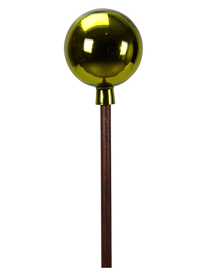 Dekoracja ogrodowa "Sphere" w kolorze zielonym - wys. 25 x Ø 20 cm